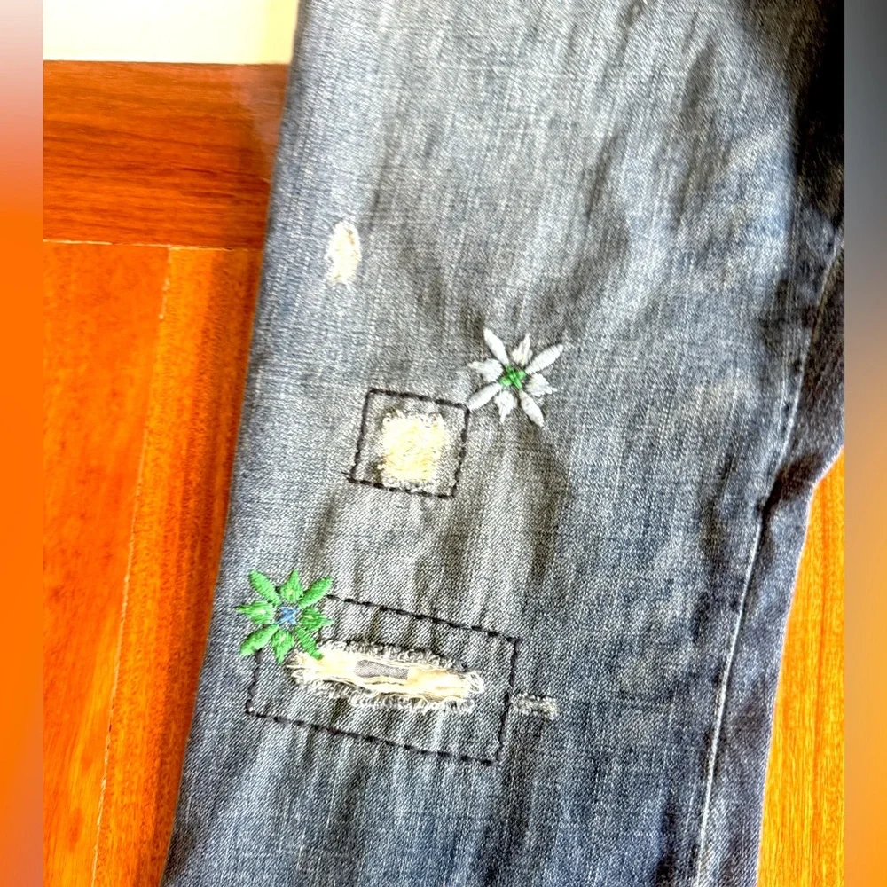 Gap Denim Jeans GIRLS Plus Pants Size 18 Plus Adjustable waist Patchwork